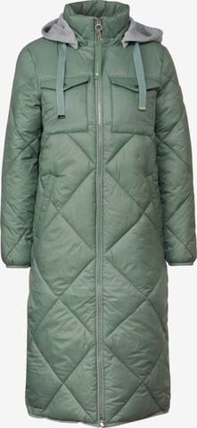 STREET ONE Between-Seasons Coat in Green: front