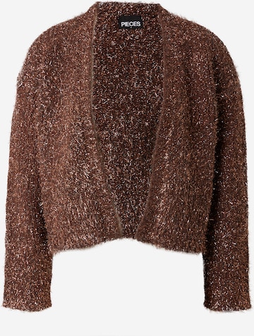 Cardigan 'ARROW' PIECES en marron : devant