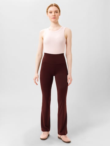 Les Lunes Flared Leggings 'Belle' in Brown: front