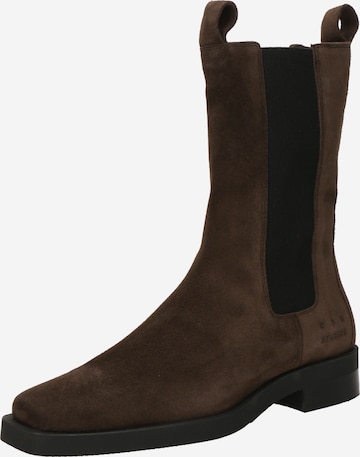 brūns Copenhagen Studios Čelsijas zābaki: no priekšpuses