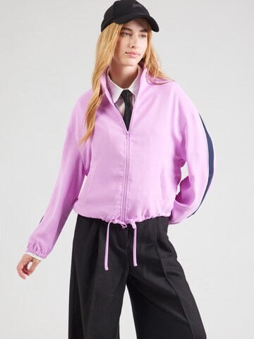 Essentiel Antwerp Zip-Up Hoodie 'Hidaho' in Purple: front