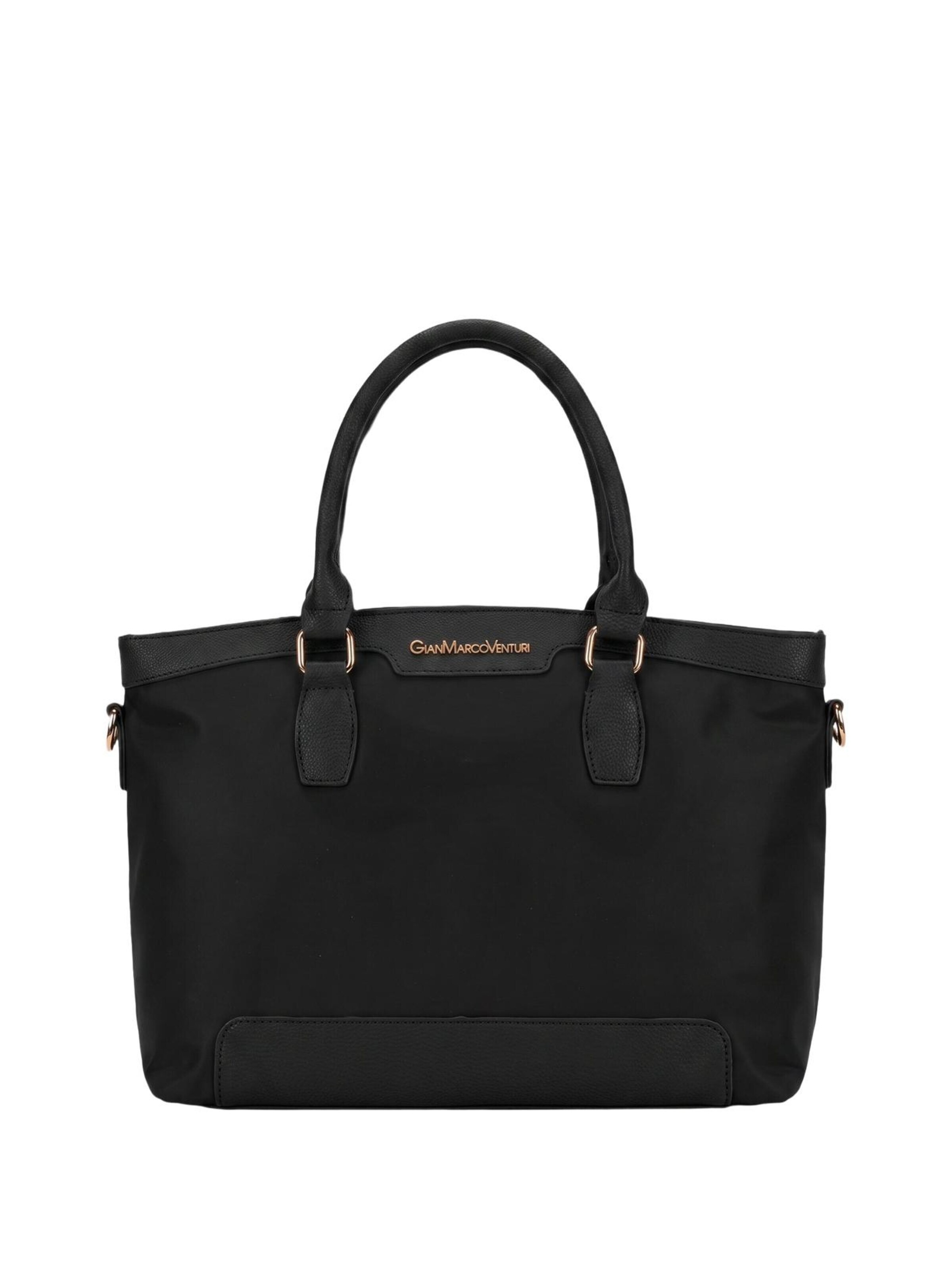 Borsa a spalla di GianMarco Venturi in nero: frontale