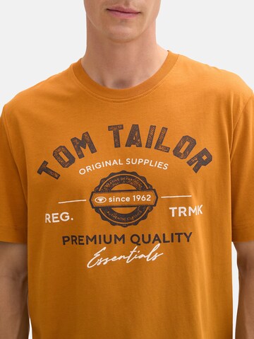 TOM TAILOR T-Shirt in Braun