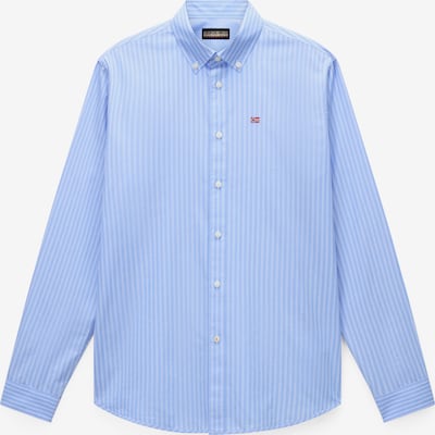 Marškiniai 'Terra' iš NAPAPIJRI, spalva – melsvai pilka / balta, Prekių apžvalga