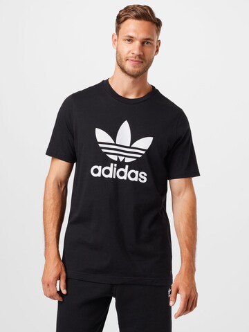 ADIDAS ORIGINALS Shirt 'Adicolor Classics Trefoil' in Zwart: voorkant