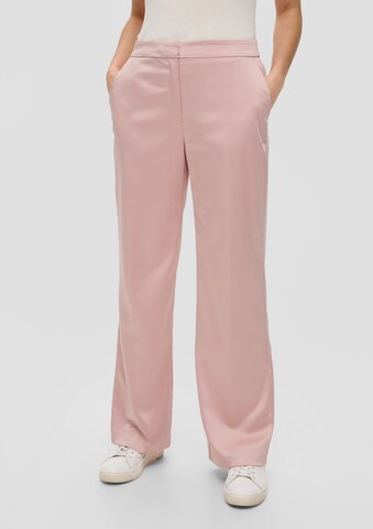 Wide Leg Pantalon s.Oliver BLACK LABEL en rose : devant