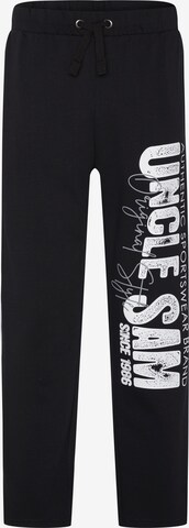 UNCLE SAM Pants in Black: front