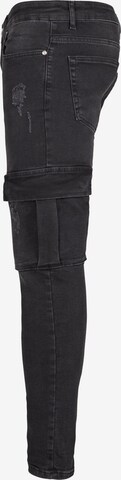 2Y Premium Slimfit Cargojeans in Schwarz