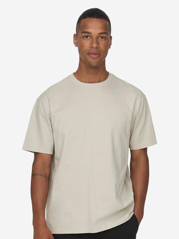 Only & Sons Shirt 'Onsfred' in Beige: front