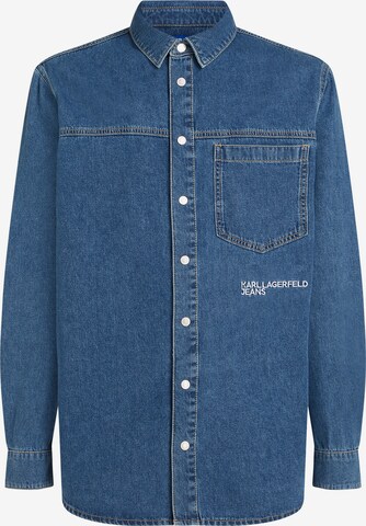 Coupe regular Chemise KARL LAGERFELD JEANS en bleu : devant