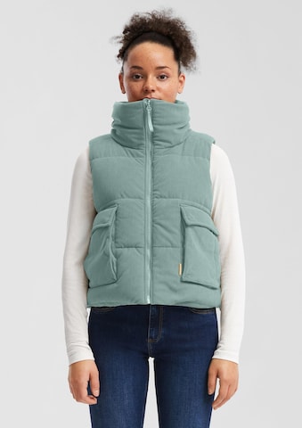 QS Bodywarmer in Groen: voorkant