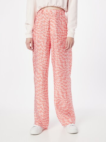 Tommy Jeans Wide leg Pants 'DAISY' in Pink: front