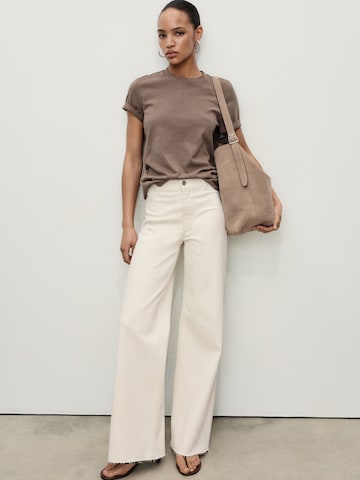 MANGO Loose fit Jeans 'CATHERIN' in White