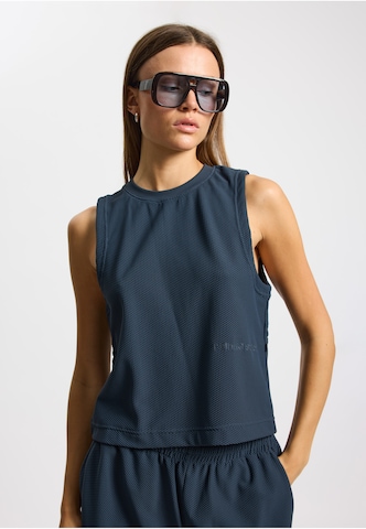 rethinkit studios Top  'Airflow' in Blau: Vorderseite