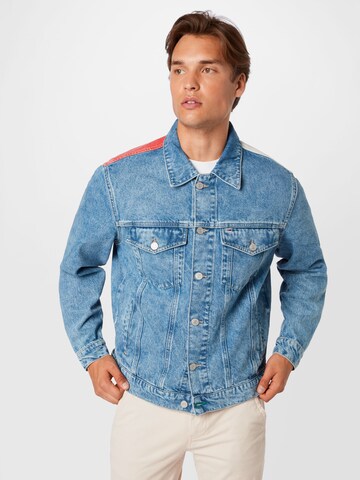 Tommy Jeans Tussenjas in Blauw: voorkant