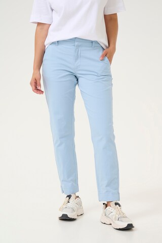 Kaffe Slim fit Pants 'Mette' in Blue: front