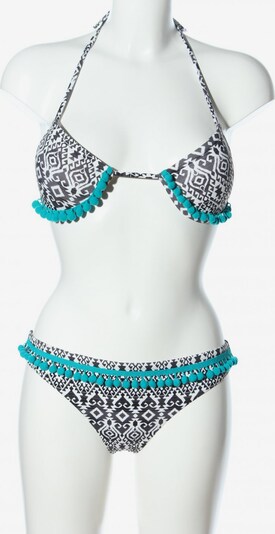 Calzedonia Bikini in M in türkis / schwarz / weiß, Produktansicht