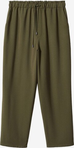 Loosefit Pantalon 'Fluido' MANGO en vert : devant