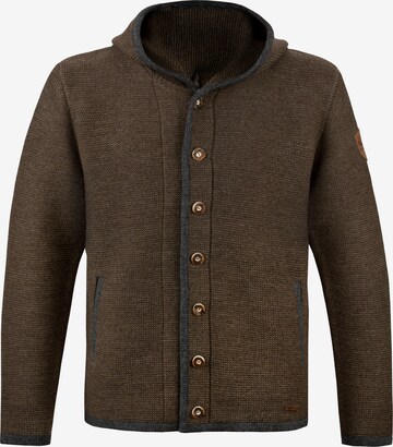 STOCKERPOINT Knit Cardigan 'Alex' in Brown: front