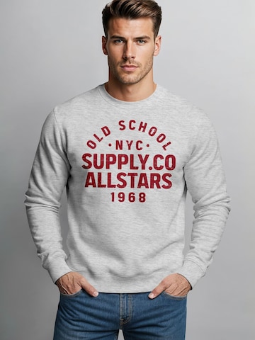 Neverless Sweatshirt 'Oldschool 3' in Grey