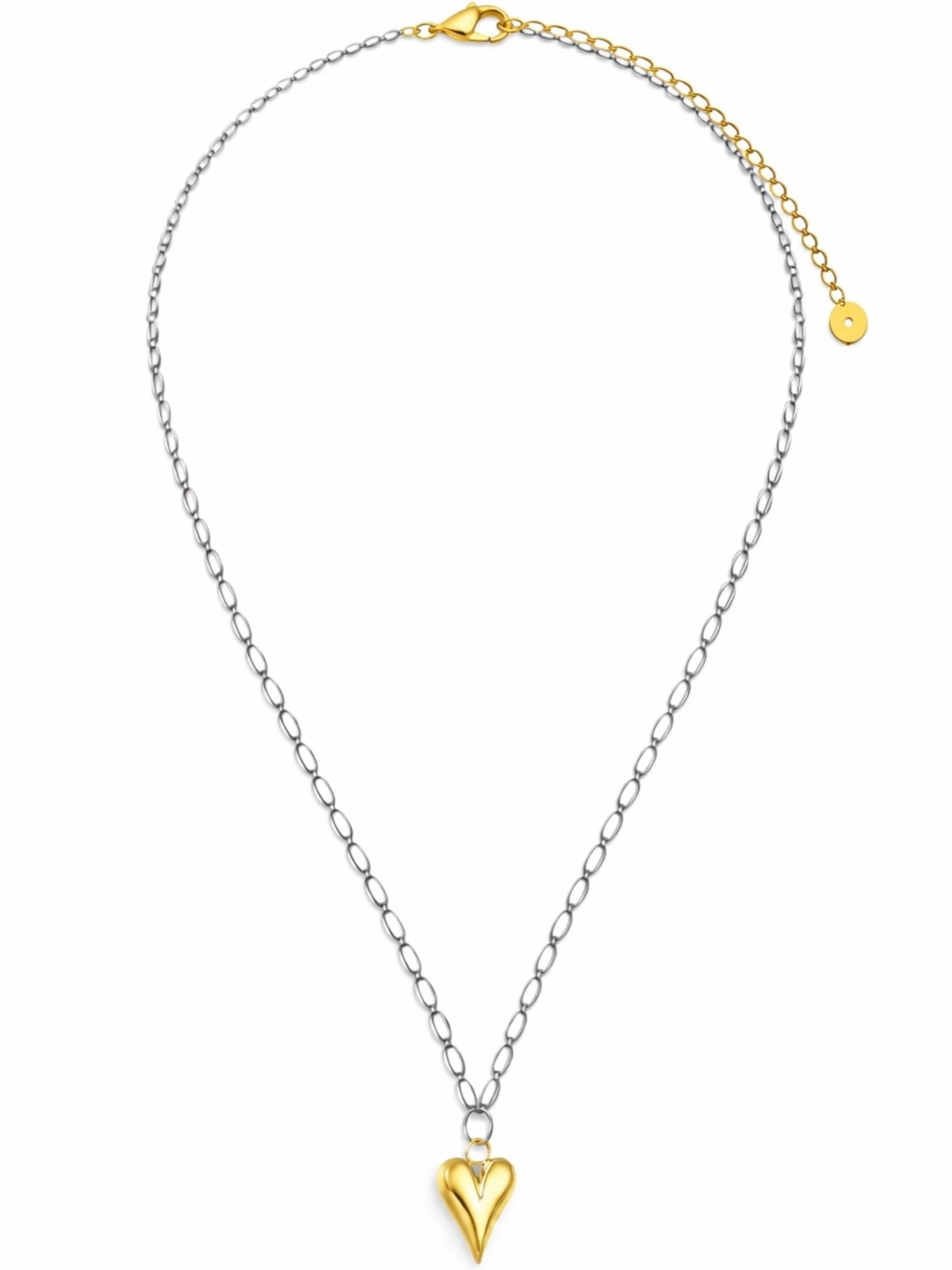 BS Schmuckdesign Necklace 'Bubble Heart' in Gold: front