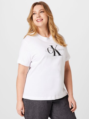 Calvin Klein Curve T-Shirt in Weiß: predná strana