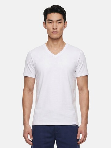 Top 'T-shirt Uomo Scollo V Cotone 100% Navigare' di Navigare in bianco