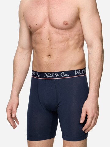 Phil & Co. Berlin - Calzoncillo boxer ' Jersey Long Boxer ' en azul