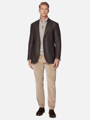 Boggi Milano Regular fit Σακάκι για το γραφείο σε καφέ