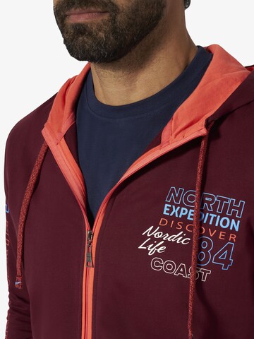 Jan Vanderstorm Sweatjacke 'Roderich' in Rot