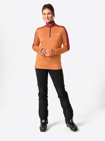VAUDE Sports sweater 'Livigno' in Orange