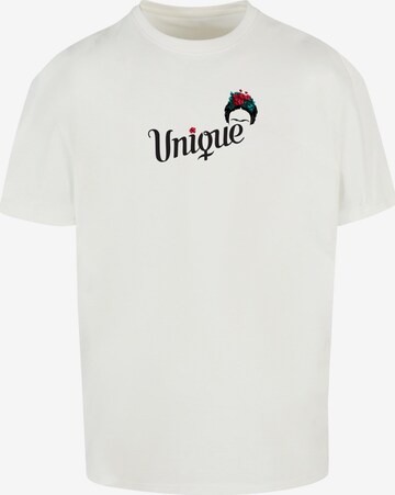 Merchcode Shirt 'Unique' in Wit: voorkant