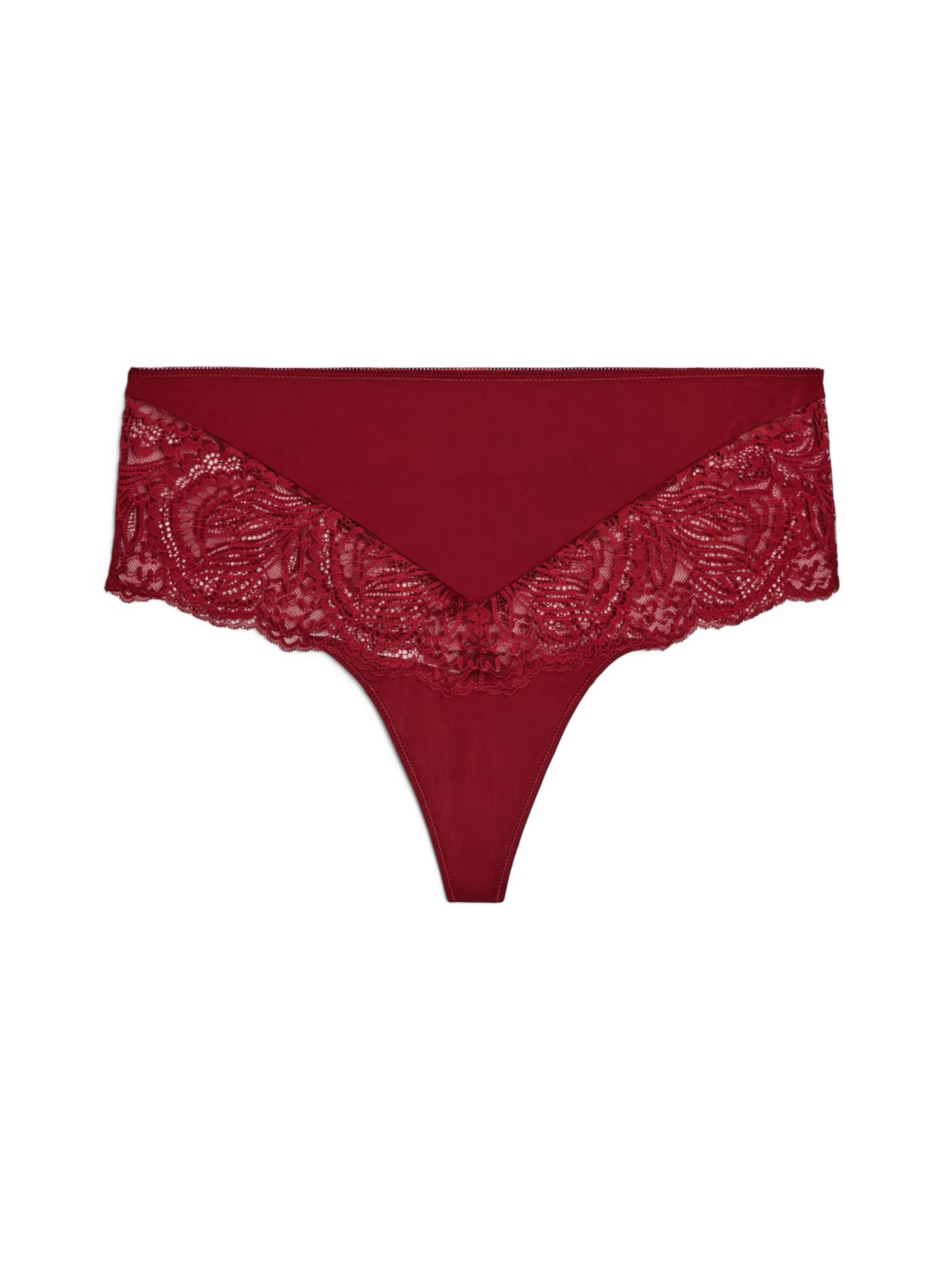 Devoted by Zizzi - Tanga 'SIGNY' en rojo: frente