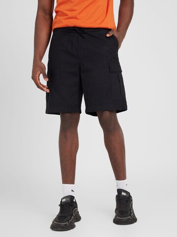 QUIKSILVER - Loosefit Pantalón cargo en negro: frente