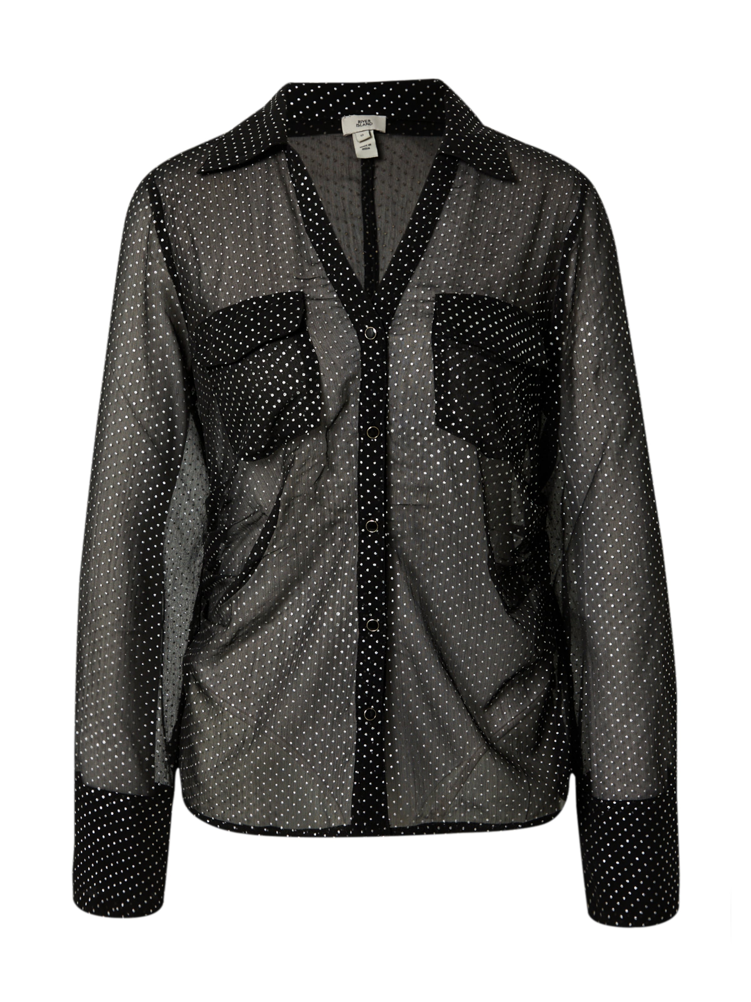 River Island Blouse in Black: front