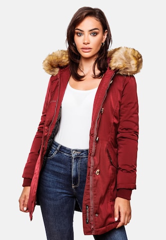 MARIKOO - Parka de inverno 'Karmaa' em vermelho: frente