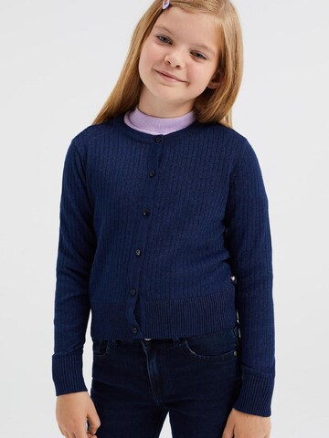 WE Fashion Knit cardigan in Blue: front