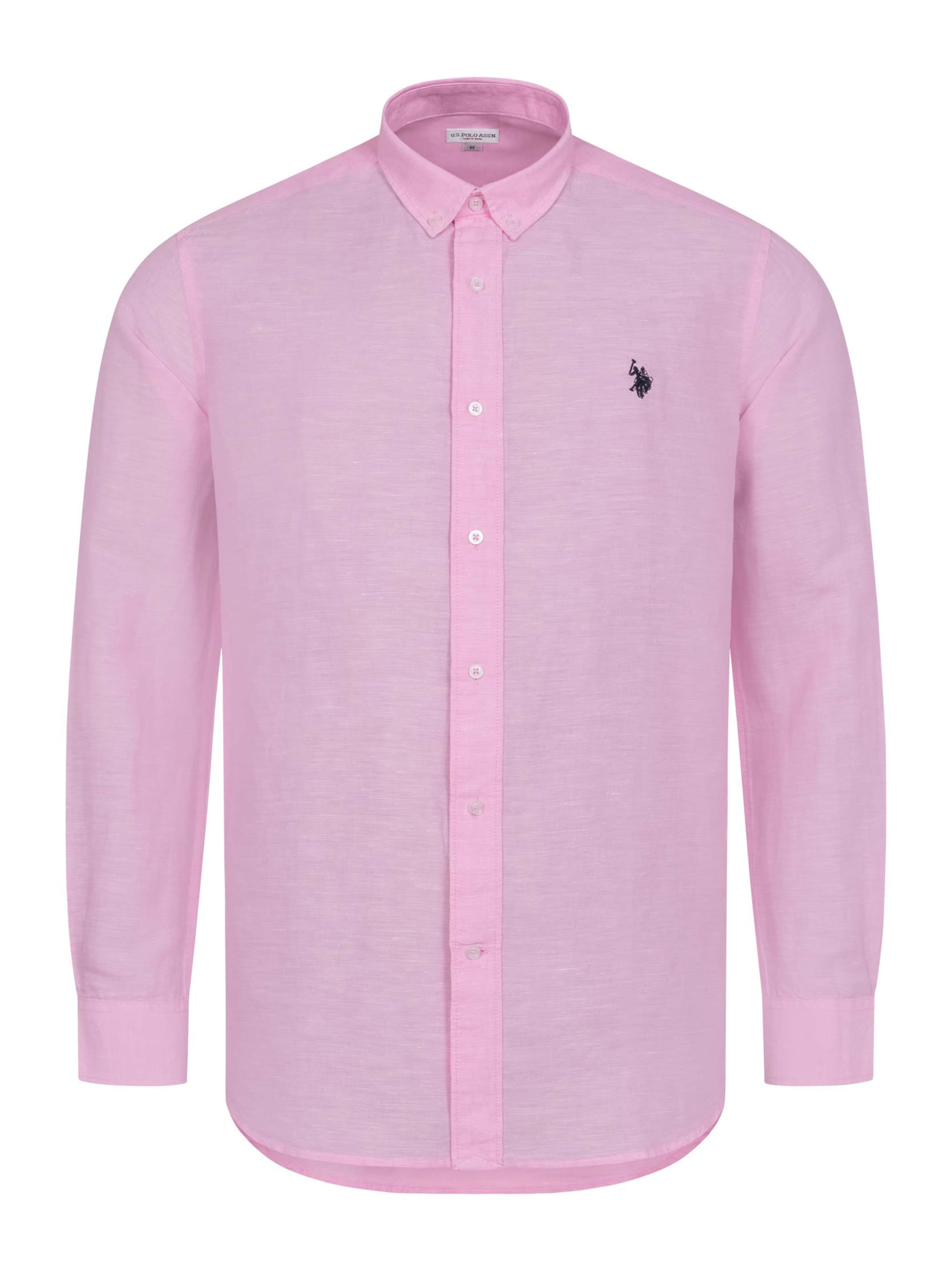U.S. POLO ASSN. Regular fit Button Up Shirt in Pink: front