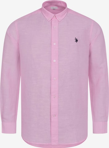 U.S. POLO ASSN. Overhemd in Roze: voorkant