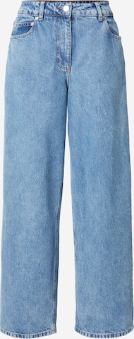 mėlyna REMAIN Plačios klešnės Džinsai 'Cocoon': priekis