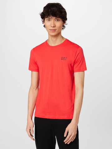 T-Shirt EA7 Emporio Armani en rouge : devant
