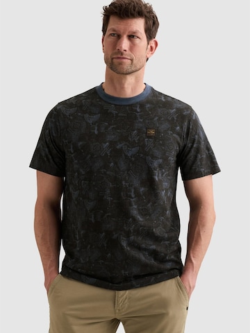 PME Legend - Camiseta 'T-shirt in slub jersey with subtle allover print' en azul: frente