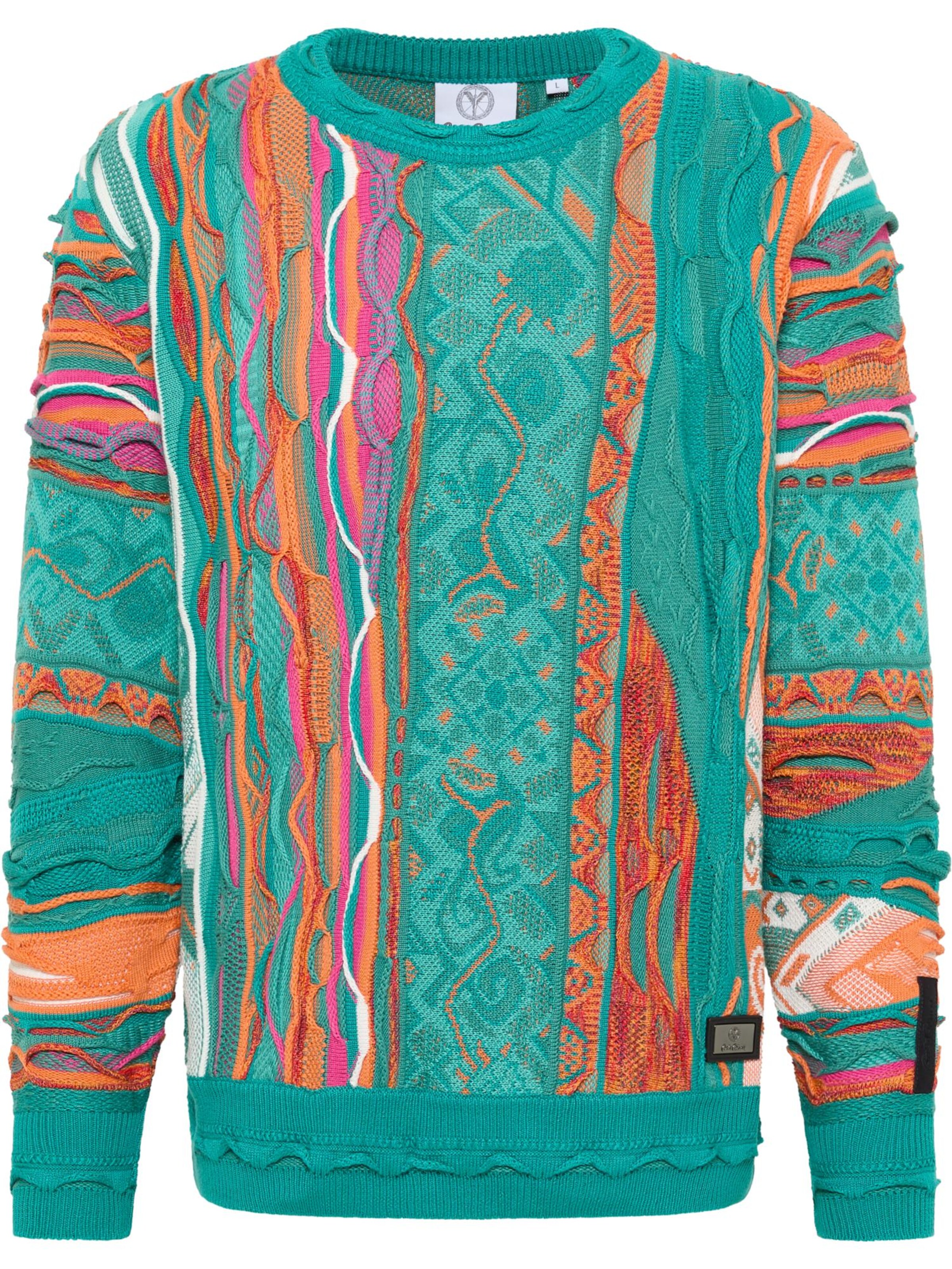 Carlo Colucci Pullover 'Dimani' in Grün: Vorderseite