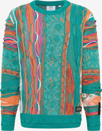 Carlo Colucci Pullover 'Dimani' in Grün: Vorderseite