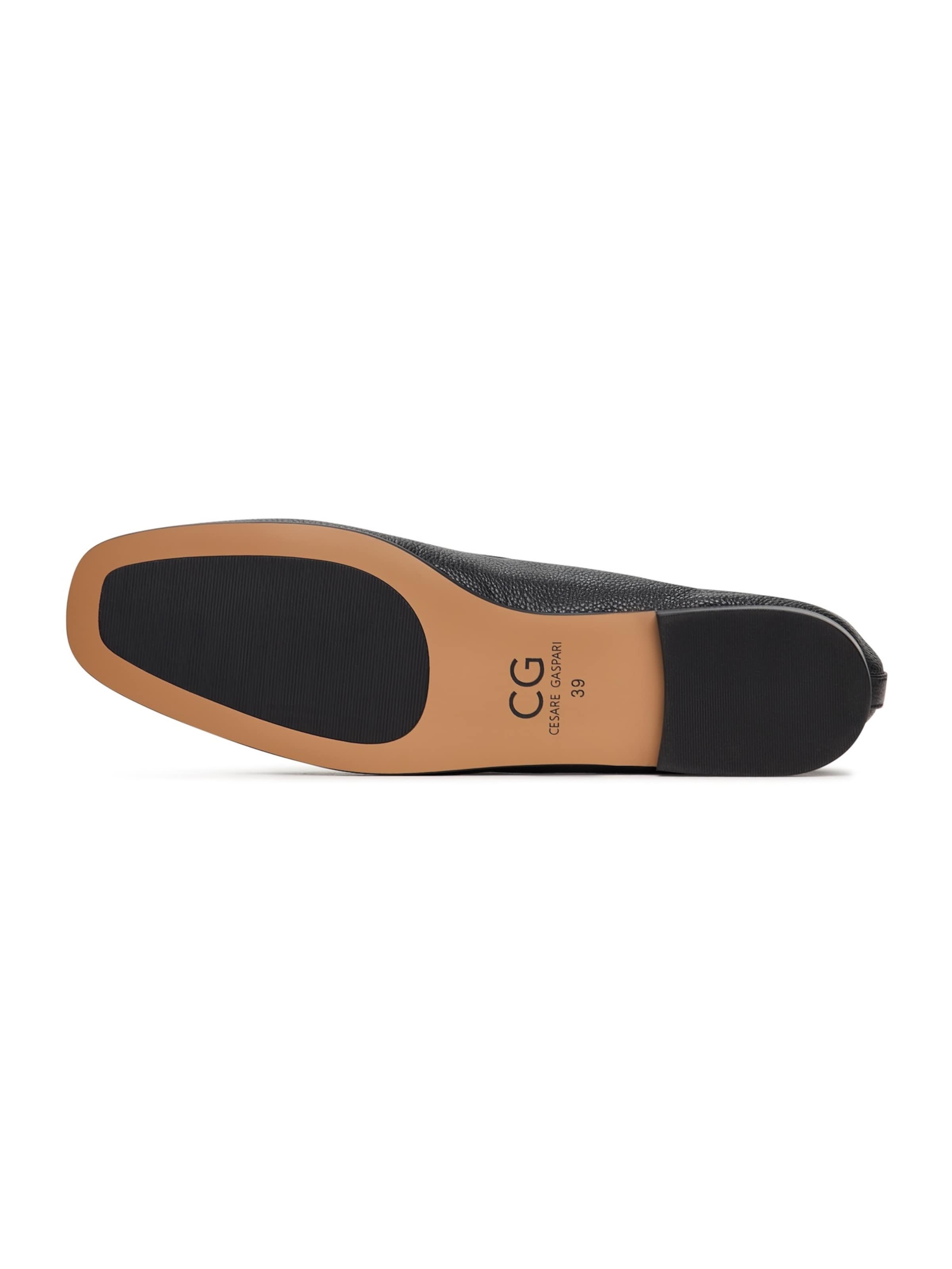 CESARE GASPARI Slipper in Schwarz