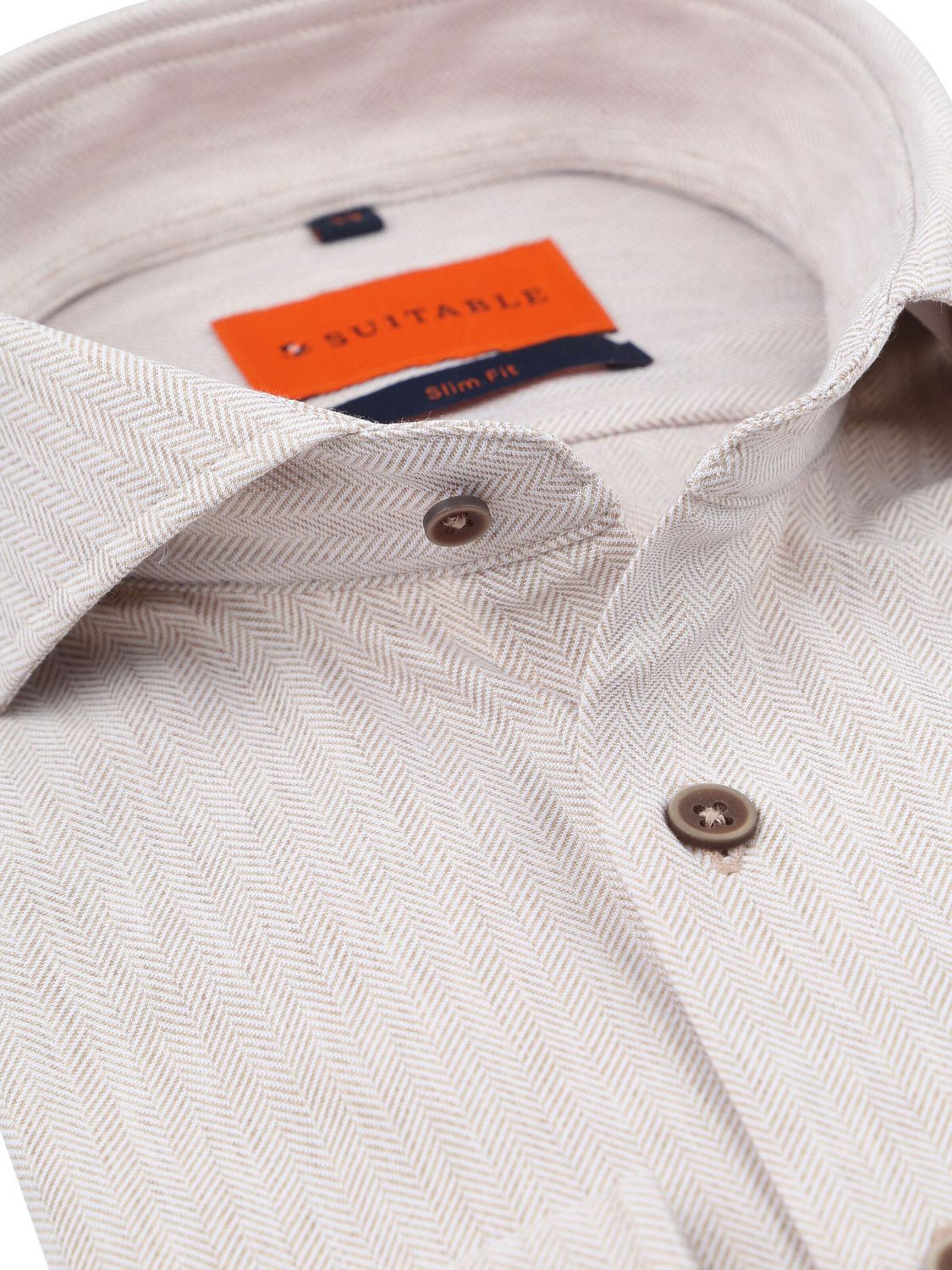 Suitable Regular fit Overhemd in Beige
