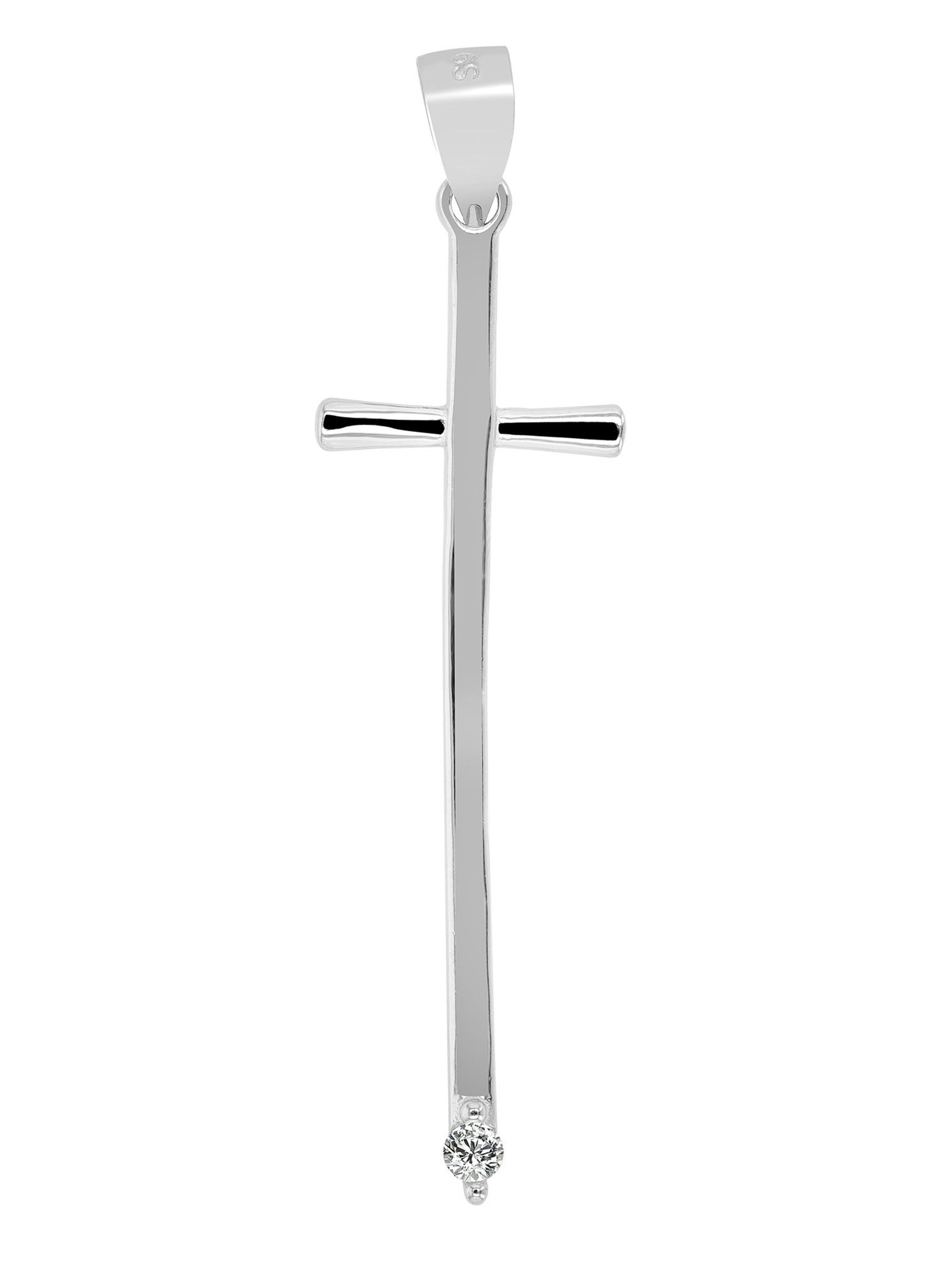 Akzent Pendant '"Corey" aus 925 Sterlingsilber, rhodiniert, langlebig' in Silver