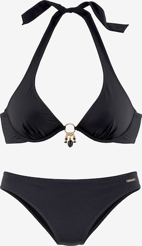 Bruno Banani LM Triangle Bikini in Black: front