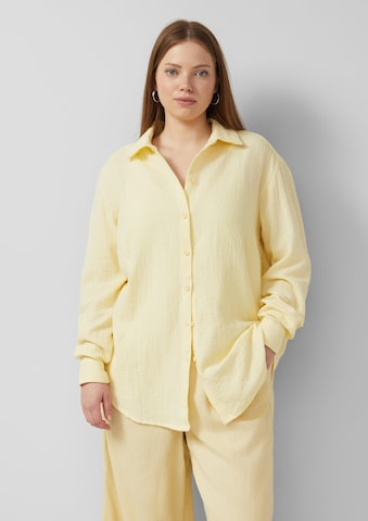 QS Blouse in Blauw: voorkant