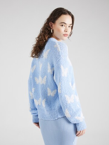 florence by mills exclusive for ABOUT YOU Knit Cardigan 'Meadow Flowers' in Blue